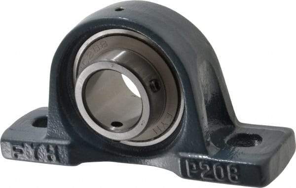 Value Collection - 7-1/8" OALBall Bearing Pillow Block - Cast Iron - Eagle Tool & Supply