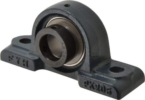 Value Collection - 5-1/2" OALBall Bearing Pillow Block - Cast Iron - Eagle Tool & Supply