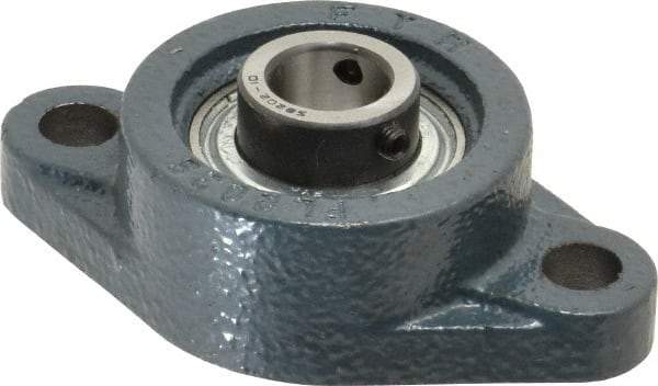 Value Collection - 3-7/8" OALBall Bearing Pillow Block - Cast Iron - Eagle Tool & Supply