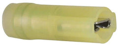 3M - 12 to 10 AWG, Nylon, Fully Insulated, Female Wire Disconnect - 1/4 Inch Wide Tab, Yellow - Eagle Tool & Supply