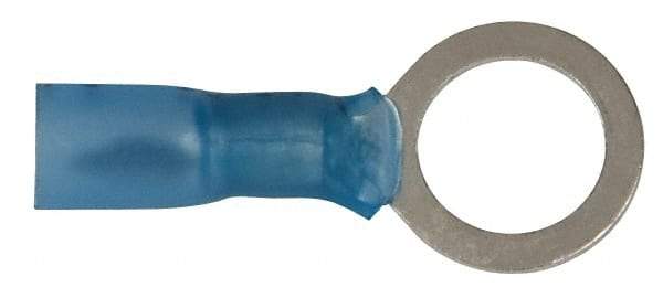 3M - 16-14 AWG Partially Insulated Crimp Connection Circular Ring Terminal - 3/8" Stud, Copper Contact - Eagle Tool & Supply