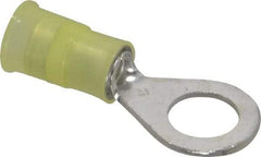 3M - 12-10 AWG Partially Insulated Crimp Connection Circular Ring Terminal - 5/16" Stud, Copper Contact - Eagle Tool & Supply