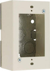 Wiremold - 1 Gang, (2) 1/2" Knockouts, Steel Rectangle Device Box - 4-5/8" Overall Height x 2-7/8" Overall Width x 1-3/4" Overall Depth - Eagle Tool & Supply