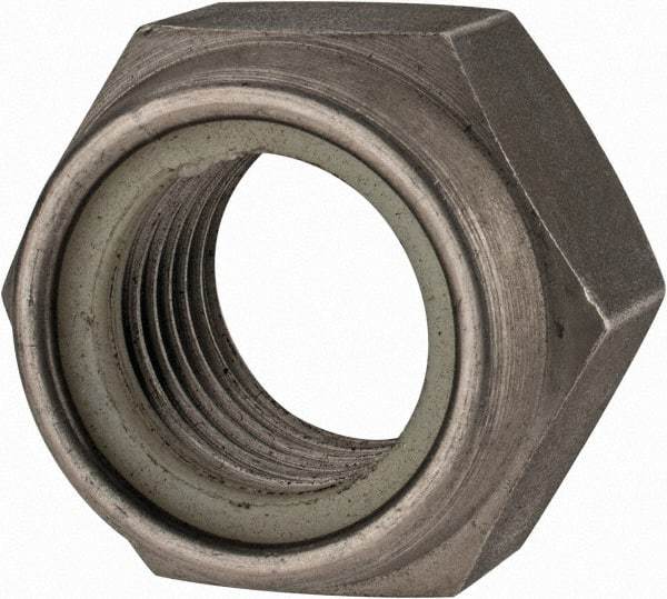 Value Collection - M27x3.00 Metric Coarse 18-8 & Austenitic Grade A2 Hex Lock Nut with Nylon Insert - 27mm High, Uncoated - Eagle Tool & Supply