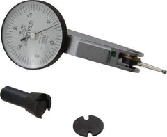 TESA Brown & Sharpe - 0.02 Inch Range, 0.0005 Inch Dial Graduation, Horizontal Dial Test Indicator - 1-1/2 Inch White Dial, 0-10-0 Dial Reading, Accurate to 0.0005 Inch - Eagle Tool & Supply