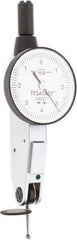 TESA Brown & Sharpe - 0.008 Inch Range, 0.0001 Inch Dial Graduation, Horizontal Dial Test Indicator - 1 Inch White Dial, 0-4-0 Dial Reading, Accurate to 0.0001 Inch - Eagle Tool & Supply