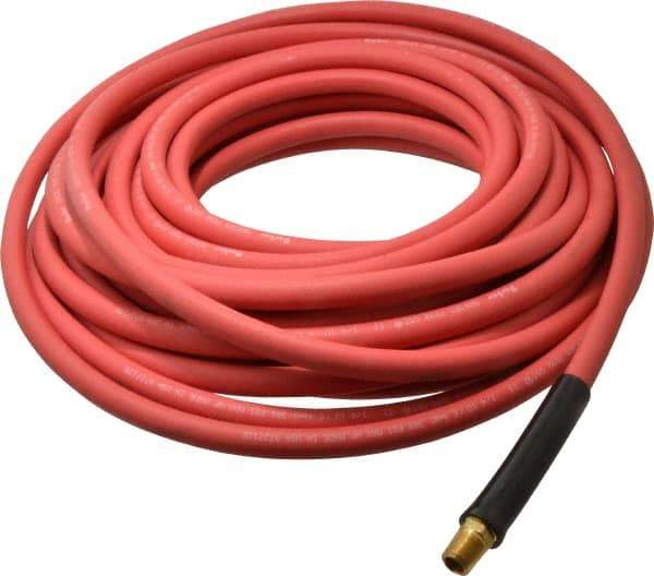 Parker - 1/4" ID x 1/2" OD 50' Long Multipurpose Air Hose - MNPT x MNPT Ends, 300 Working psi, -40 to 212°F, 1/4" Fitting, Red - Eagle Tool & Supply