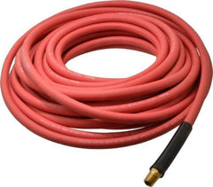 Parker - 1/4" ID x 1/2" OD 50' Long Multipurpose Air Hose - MNPT x MNPT Ends, 300 Working psi, -40 to 212°F, 1/4" Fitting, Red - Eagle Tool & Supply