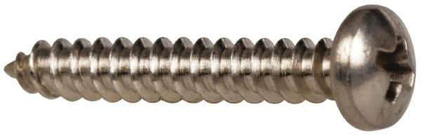 Value Collection - #4 Pan Head Phillips Sheet Metal Screw - Stainless Steel, 3/4" Length Under Head, Grade 316 - Eagle Tool & Supply