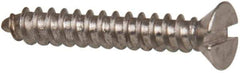 Value Collection - #4 Flat Head Slotted Sheet Metal Screw - Stainless Steel, 3/4" OAL, Grade 316 - Eagle Tool & Supply