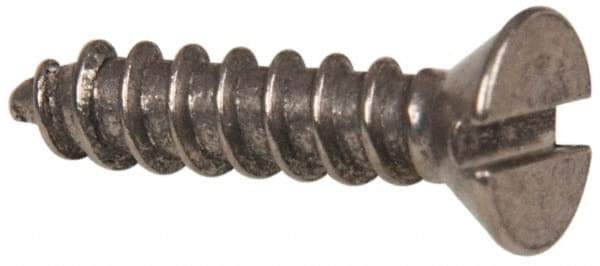 Value Collection - #6 Flat Head Slotted Sheet Metal Screw - Stainless Steel, 5/8" OAL, Grade 316 - Eagle Tool & Supply