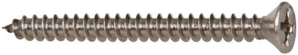Value Collection - #6 Flat Head Phillips Sheet Metal Screw - Stainless Steel, 1-1/2" OAL, Grade 316 - Eagle Tool & Supply