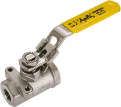 Apollo - 1/4" Pipe, Standard Port, Stainless Steel Standard Ball Valve - 2 Piece, NPT Ends, Locking Lever Handle, 600 WOG, 150 WSP - Eagle Tool & Supply