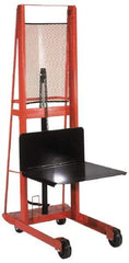 Wesco Industrial Products - 1,000 Lb Capacity, 60" Lift Height, Hydraulic Platform Base Manually Operated Lift - Eagle Tool & Supply