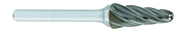 SL-3A -- 3/8 x 1-1/16 LOC x 1/4 Shank x 2 OAL 14 Degree Included Angle Carbide Aluminum Cut Burr - Eagle Tool & Supply