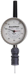 TESA Brown & Sharpe - Round Depth Gage Base - 0.24 Inch Base Hole Diameter, Use with Dial Depth Gages - Eagle Tool & Supply
