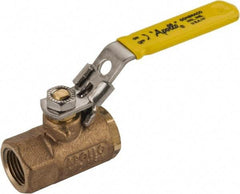 Apollo - 1/2" Pipe, Standard Port, Bronze Standard Ball Valve - 2 Piece, NPT Ends, Locking Lever Handle, 600 WOG, 150 WSP - Eagle Tool & Supply