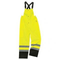 8918BK XL LIME BLK BOTT RAIN BIBS - Eagle Tool & Supply