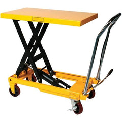 Wesco Industrial Products - 2,200 Lb Capacity Manual Hydraulic Scissor Lift Table - 15" to 39" Lift Height, 40" Platform Length x 20" Platform Width - Eagle Tool & Supply