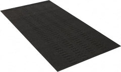 Wearwell - 6' Long x 3' Wide, Dry/Wet Environment, Anti-Fatigue Matting - Black, Vinyl with Vinyl Base, Beveled on 4 Sides - Eagle Tool & Supply