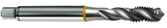 M2.2x0.45 6H 3-Flute Cobalt Yellow Ring Semi-Bottoming 40 degree Spiral Flute Tap-Bright - Eagle Tool & Supply