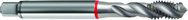 M2.5x0.45 6H 3-Flute Cobalt Red Ring Semi-Bottoming 40 degree Spiral Flute Tap-Bright - Eagle Tool & Supply