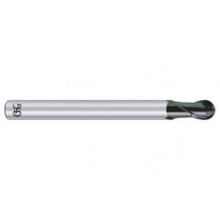 1/8" Dia. - 3" OAL - Carbide - Ball End HP End Mill-2 FL - Eagle Tool & Supply