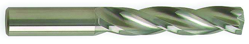 13.3mm Dia-Carbide HP 5XD Drill-150Â° Point-Bright - Eagle Tool & Supply