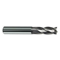 10mm Dia. x 72mm Overall Length 4-Flute Square End Solid Carbide SE End Mill-Round Shank-Center Cut-Uncoated - Eagle Tool & Supply
