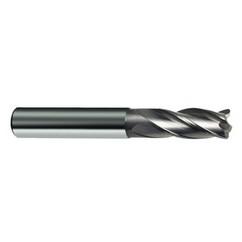 6mm Dia. x 57mm Overall Length 4-Flute Square End Solid Carbide SE End Mill-Round Shank-Center Cut-Uncoated - Eagle Tool & Supply