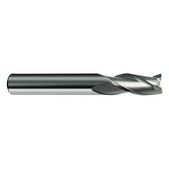 7/16 Dia. x 2-3/4 Overall Length 3-Flute Square End Solid Carbide SE End Mill-Round Shank-Center Cut-Uncoated - Eagle Tool & Supply