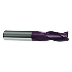 1/4 Dia. x 2-1/2 Overall Length 3-Flute Square End Solid Carbide SE End Mill-Round Shank-Center Cut-Firex - Eagle Tool & Supply