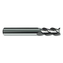 7/16" Dia. - 3" OAL - 45° Helix Bright Carbide End Mill - 3 FL - Eagle Tool & Supply