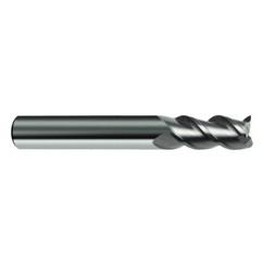 3/16" Dia. - 2" OAL - 45° Helix Bright Carbide End Mill - 3 FL - Eagle Tool & Supply