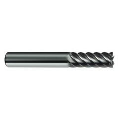 5/16" Dia. - 2-1/2" OAL - 45° Helix Bright Carbide End Mill - 6 FL - Eagle Tool & Supply