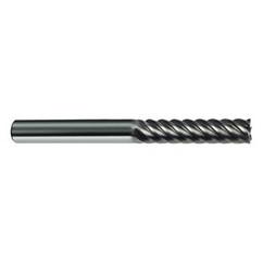 1/2" Dia. - 4-1/2" OAL - 45° Helix Bright Carbide End Mill - 6 FL - Eagle Tool & Supply