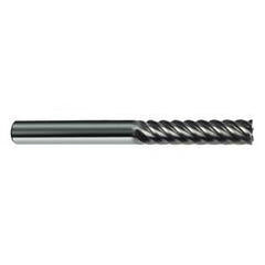 3/8" Dia. - 3" OAL - 45° Helix Bright Carbide End Mill - 6 FL - Eagle Tool & Supply