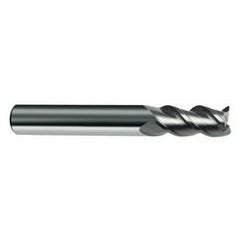 4.5mm Dia. - 50mm OAL - 45° Helix Bright Carbide End Mill - 3 FL - Eagle Tool & Supply