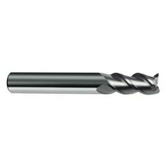 8mm Dia. - 63mm OAL - 45° Helix Bright Carbide End Mill - 3 FL - Eagle Tool & Supply