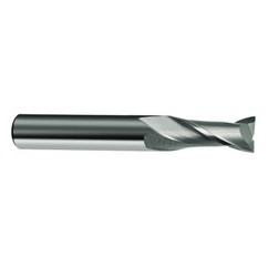 8.5mm Dia. x 67mm Overall Length 2-Flute Square End Solid Carbide SE End Mill-Round Shank-Center Cut-Uncoated - Eagle Tool & Supply