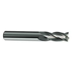 4mm Dia. x 50mm Overall Length 4-Flute Square End Solid Carbide SE End Mill-Round Shank-Center Cut-Uncoated - Eagle Tool & Supply