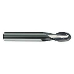 1/4" Dia. - 2-1/2" OAL - 30 Helix Bright CBD Ball Nose EM - 2 FL - Eagle Tool & Supply