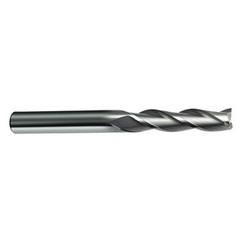 3mm Dia. x 75mm Overall Length 3-Flute Square End Solid Carbide SE End Mill-Round Shank-Center Cut-Firex - Eagle Tool & Supply