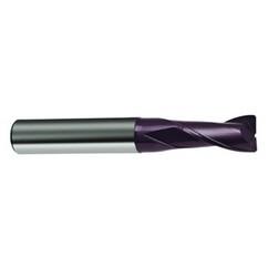 10mm Dia. x 72mm Overall Length 2-Flute Square End Solid Carbide SE End Mill-Round Shank-Center Cut-Firex - Eagle Tool & Supply