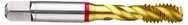 1-1/2-6 2B 6-Flute PM Cobalt Red Ring Semi-Bottoming 40 degree Spiral Flute Tap-TiN - Eagle Tool & Supply