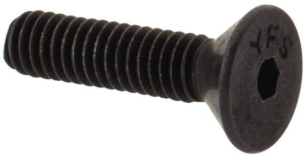 Value Collection - #4-48 UNF Hex Socket Drive, Flat Screw - Alloy Steel, Black Oxide Finish, Fully Threaded, 1/2" OAL - Eagle Tool & Supply