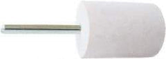 Value Collection - 1" Diam, 1/4" Shank Diam, Cylinder Shaped Mounted Bob - Rock Hard Density, 1-1/2" Head Length, 2" Shank Length, Wool Felt - Eagle Tool & Supply