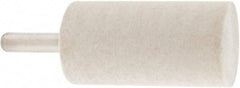 Value Collection - 1" Diam, 1/4" Shank Diam, Cylinder Shaped Mounted Bob - Rock Hard Density, 2" Head Length, 1" Shank Length, Wool Felt - Eagle Tool & Supply