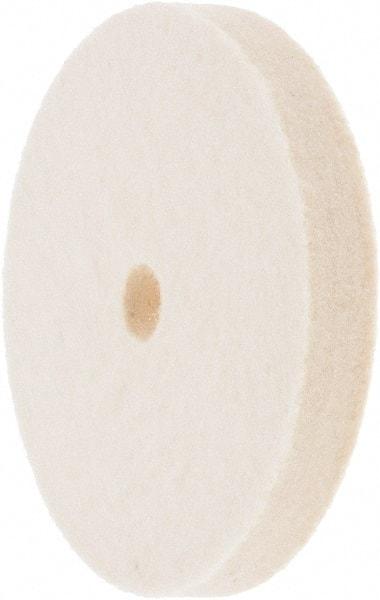 Value Collection - 4" Diam x 1/2" Thick Unmounted Buffing Wheel - 1 Ply, Polishing Wheel, 1/2" Arbor Hole, Medium Density - Eagle Tool & Supply
