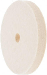 Value Collection - 4" Diam x 1/2" Thick Unmounted Buffing Wheel - 1 Ply, Polishing Wheel, 1/2" Arbor Hole, Medium Density - Eagle Tool & Supply